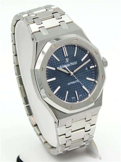 audemars piguet royal oak chronograph blue dial stainless steel|Audemars Piguet royal oak prices.